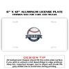 6 X 12 Full Size Aluminum License Plate for Cars and Trucks  Thumbnail