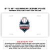 6 X 12 Full Size Aluminum License Plate for Cars and Trucks  Thumbnail