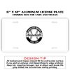 6 X 12 Full Size Aluminum License Plate for Cars and Trucks  Thumbnail
