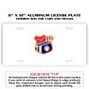 6 X 12 Full Size Aluminum License Plate for Cars and Trucks  Thumbnail