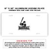 6 X 12 Full Size Aluminum License Plate for Cars and Trucks  Thumbnail