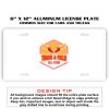 6 X 12 Full Size Aluminum License Plate for Cars and Trucks  Thumbnail