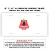 6 X 12 Full Size Aluminum License Plate for Cars and Trucks  Thumbnail