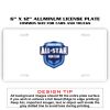 6 X 12 Full Size Aluminum License Plate for Cars and Trucks  Thumbnail