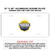 6 X 12 Full Size Aluminum License Plate for Cars and Trucks  Thumbnail