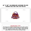 6 X 12 Full Size Aluminum License Plate for Cars and Trucks  Thumbnail