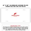 6 X 12 Full Size Aluminum License Plate for Cars and Trucks  Thumbnail