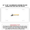 6 X 12 Full Size Aluminum License Plate for Cars and Trucks  Thumbnail