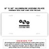 6 X 12 Full Size Aluminum License Plate for Cars and Trucks  Thumbnail