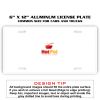 6 X 12 Full Size Aluminum License Plate for Cars and Trucks  Thumbnail
