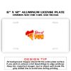 6 X 12 Full Size Aluminum License Plate for Cars and Trucks  Thumbnail
