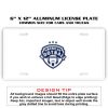 6 X 12 Full Size Aluminum License Plate for Cars and Trucks  Thumbnail