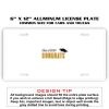 6 X 12 Full Size Aluminum License Plate for Cars and Trucks  Thumbnail