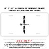 6 X 12 Full Size Aluminum License Plate for Cars and Trucks  Thumbnail