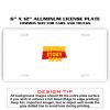 6 X 12 Full Size Aluminum License Plate for Cars and Trucks  Thumbnail