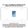 6 X 12 Full Size Aluminum License Plate for Cars and Trucks  Thumbnail