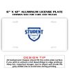 6 X 12 Full Size Aluminum License Plate for Cars and Trucks  Thumbnail
