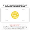 6 X 12 Full Size Aluminum License Plate for Cars and Trucks  Thumbnail
