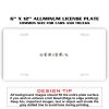 6 X 12 Full Size Aluminum License Plate for Cars and Trucks  Thumbnail