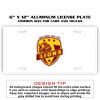 6 X 12 Full Size Aluminum License Plate for Cars and Trucks  Thumbnail