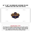 6 X 12 Full Size Aluminum License Plate for Cars and Trucks  Thumbnail
