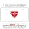 6 X 12 Full Size Aluminum License Plate for Cars and Trucks  Thumbnail