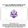6 X 12 Full Size Aluminum License Plate for Cars and Trucks  Thumbnail