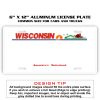 6 X 12 Full Size Aluminum License Plate for Cars and Trucks  Thumbnail