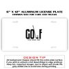 6 X 12 Full Size Aluminum License Plate for Cars and Trucks  Thumbnail