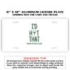 6 X 12 Full Size Aluminum License Plate for Cars and Trucks  Thumbnail
