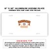 6 X 12 Full Size Aluminum License Plate for Cars and Trucks  Thumbnail