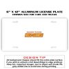 6 X 12 Full Size Aluminum License Plate for Cars and Trucks  Thumbnail