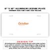 6 X 12 Full Size Aluminum License Plate for Cars and Trucks  Thumbnail