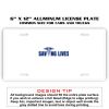 6 X 12 Full Size Aluminum License Plate for Cars and Trucks  Thumbnail