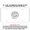 6 X 12 Full Size Aluminum License Plate for Cars and Trucks  Thumbnail