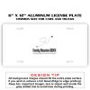 6 X 12 Full Size Aluminum License Plate for Cars and Trucks  Thumbnail