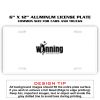 6 X 12 Full Size Aluminum License Plate for Cars and Trucks  Thumbnail