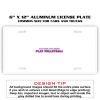6 X 12 Full Size Aluminum License Plate for Cars and Trucks  Thumbnail