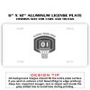 6 X 12 Full Size Aluminum License Plate for Cars and Trucks  Thumbnail