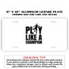 6 X 12 Full Size Aluminum License Plate for Cars and Trucks  Thumbnail