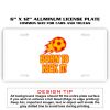 6 X 12 Full Size Aluminum License Plate for Cars and Trucks  Thumbnail