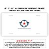 6 X 12 Full Size Aluminum License Plate for Cars and Trucks  Thumbnail
