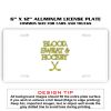 6 X 12 Full Size Aluminum License Plate for Cars and Trucks  Thumbnail