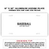 6 X 12 Full Size Aluminum License Plate for Cars and Trucks  Thumbnail