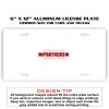 6 X 12 Full Size Aluminum License Plate for Cars and Trucks  Thumbnail