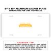 6 X 12 Full Size Aluminum License Plate for Cars and Trucks  Thumbnail