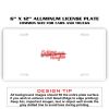 6 X 12 Full Size Aluminum License Plate for Cars and Trucks  Thumbnail