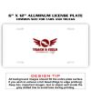6 X 12 Full Size Aluminum License Plate for Cars and Trucks  Thumbnail