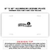 6 X 12 Full Size Aluminum License Plate for Cars and Trucks  Thumbnail