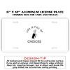 6 X 12 Full Size Aluminum License Plate for Cars and Trucks  Thumbnail